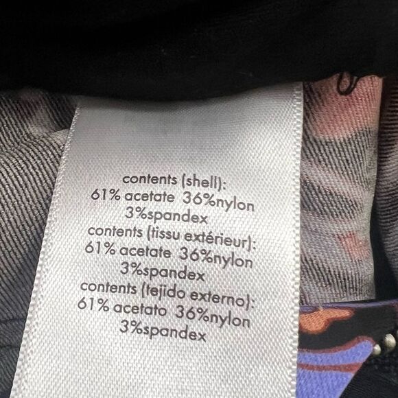 Danielle Bernstein x We Wore What Flare Satin Paisley Pants High Rise Size 32 - Picture 14 of 15